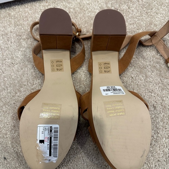 J. Crew Criss-cross tan suede platform heels 11 - Picture 4 of 4